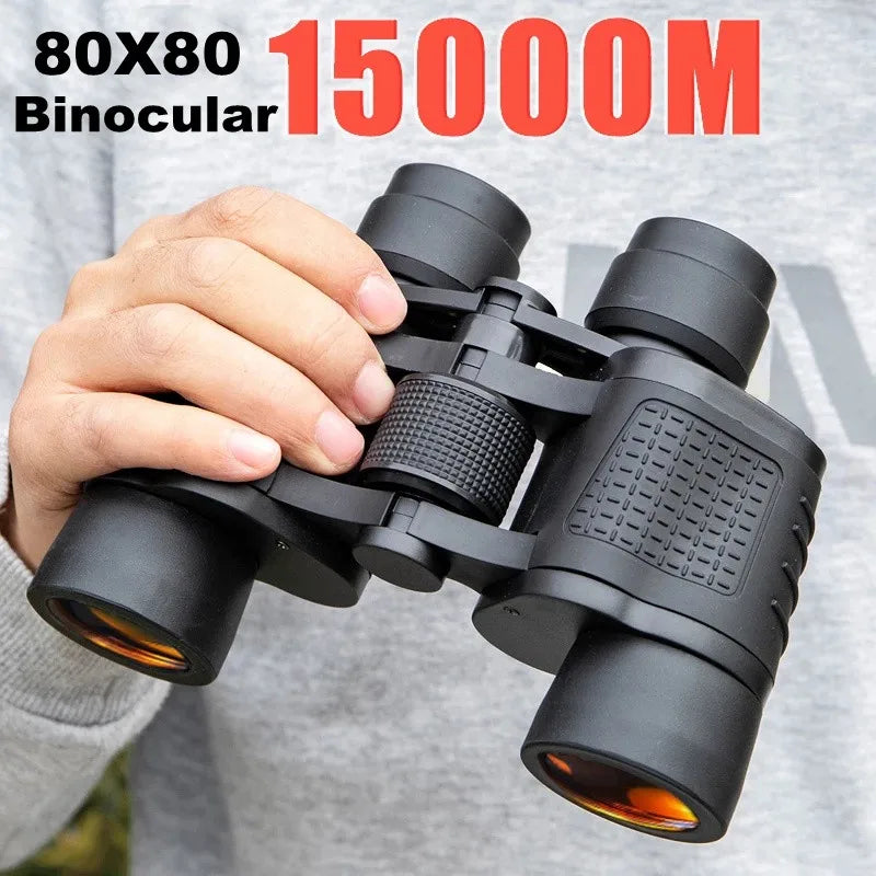 Professional Binoculars 80X80 Long Range 15000m HD Telescope Low Light Night Vision for Hunting Camping Hiking Trave Sports