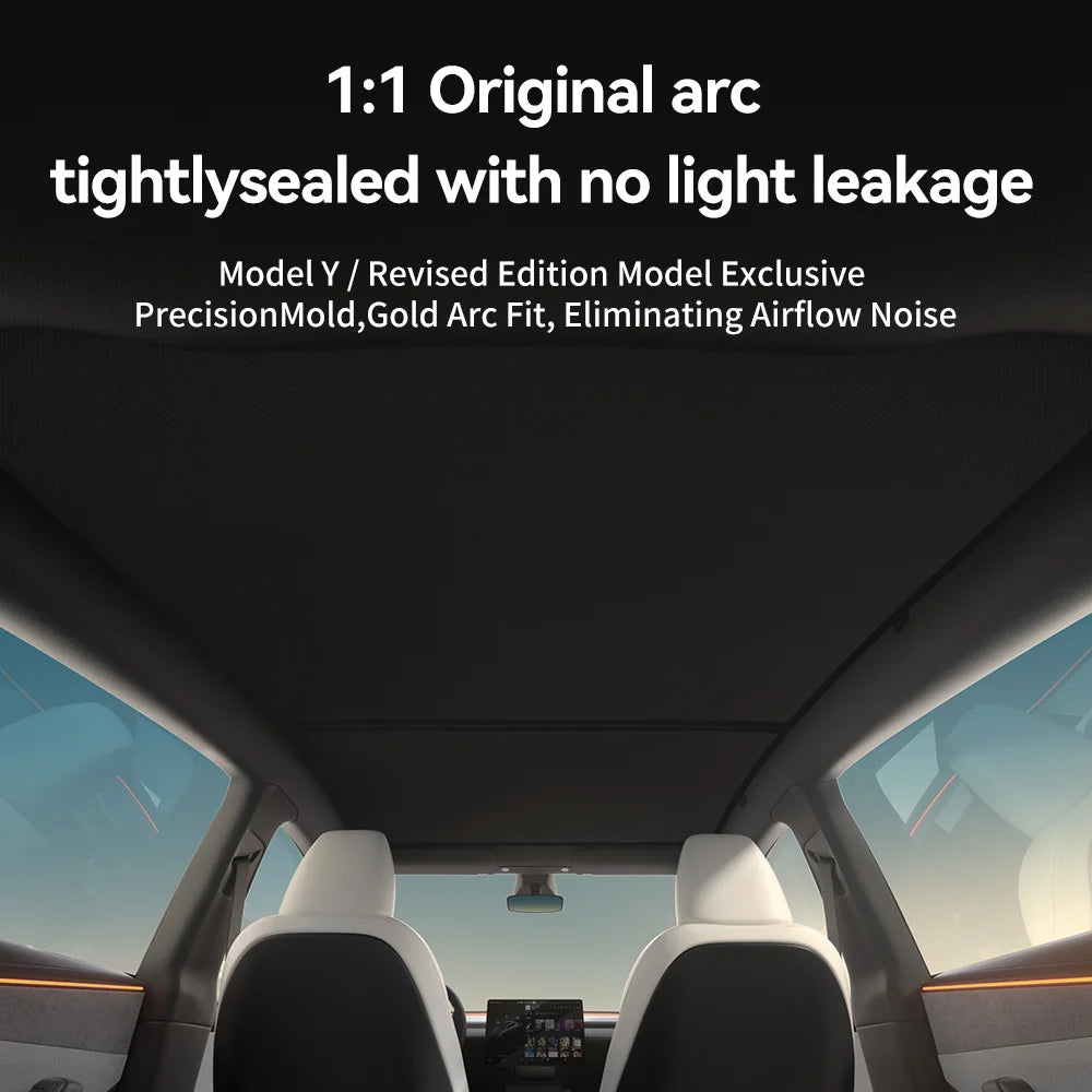 YZ For Tesla Model 3 Y Highland Juniper 2025-2026 Sun Shades Black Roof Graphene Honeycomb Sunshade Car Rear Front Sunroof Glass
