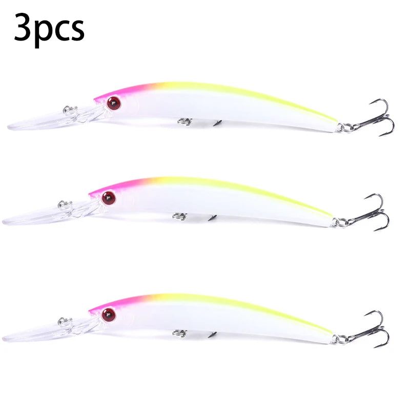 1pcs 15cm 15g  Deep Diving Jerkbait Artificial Hard Bait Fishing Wobblers Minnow Lure for Bass Pike Carp Fishing  Tackle