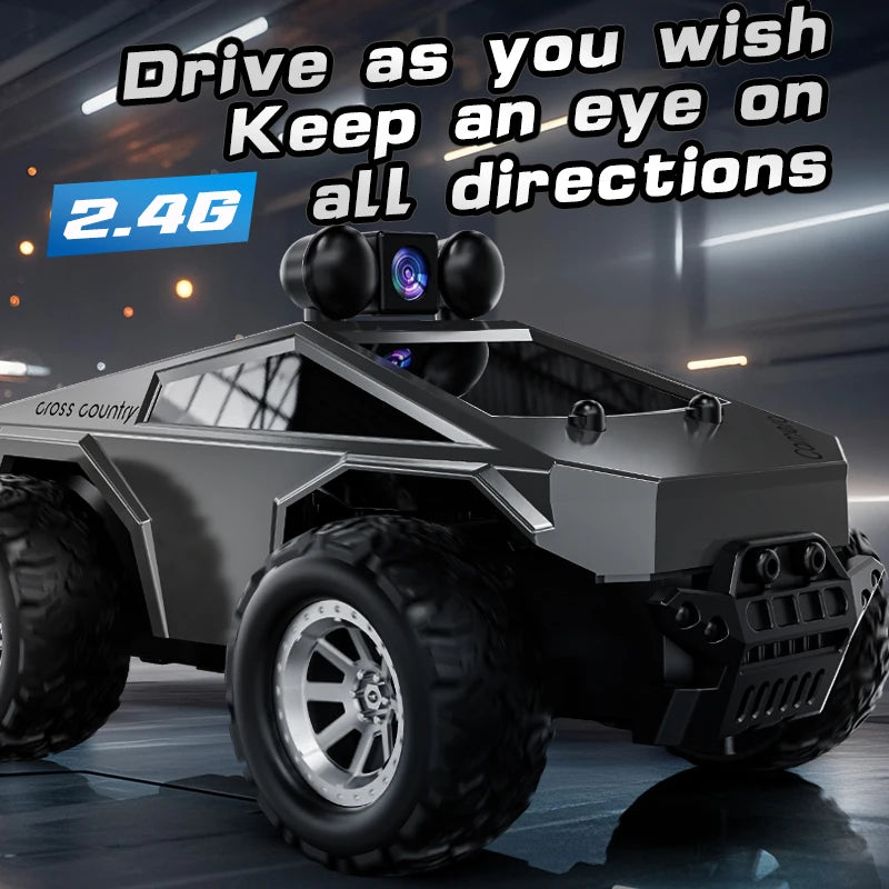1:28 4WD Off-Road Remote Control Car with Camera, High Performance Big Foot RC Drift Racing Vehicle, Christmas Gift for Kids