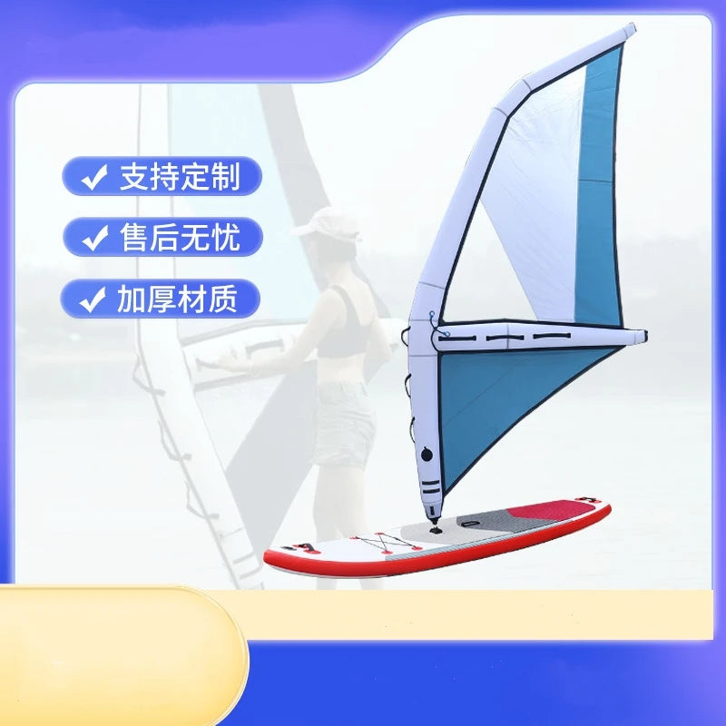 Inflatable Surfing Paddle Board with Handheld Wind Sails Kite Boards for Water Sliding Wind Wings Surfing Gear