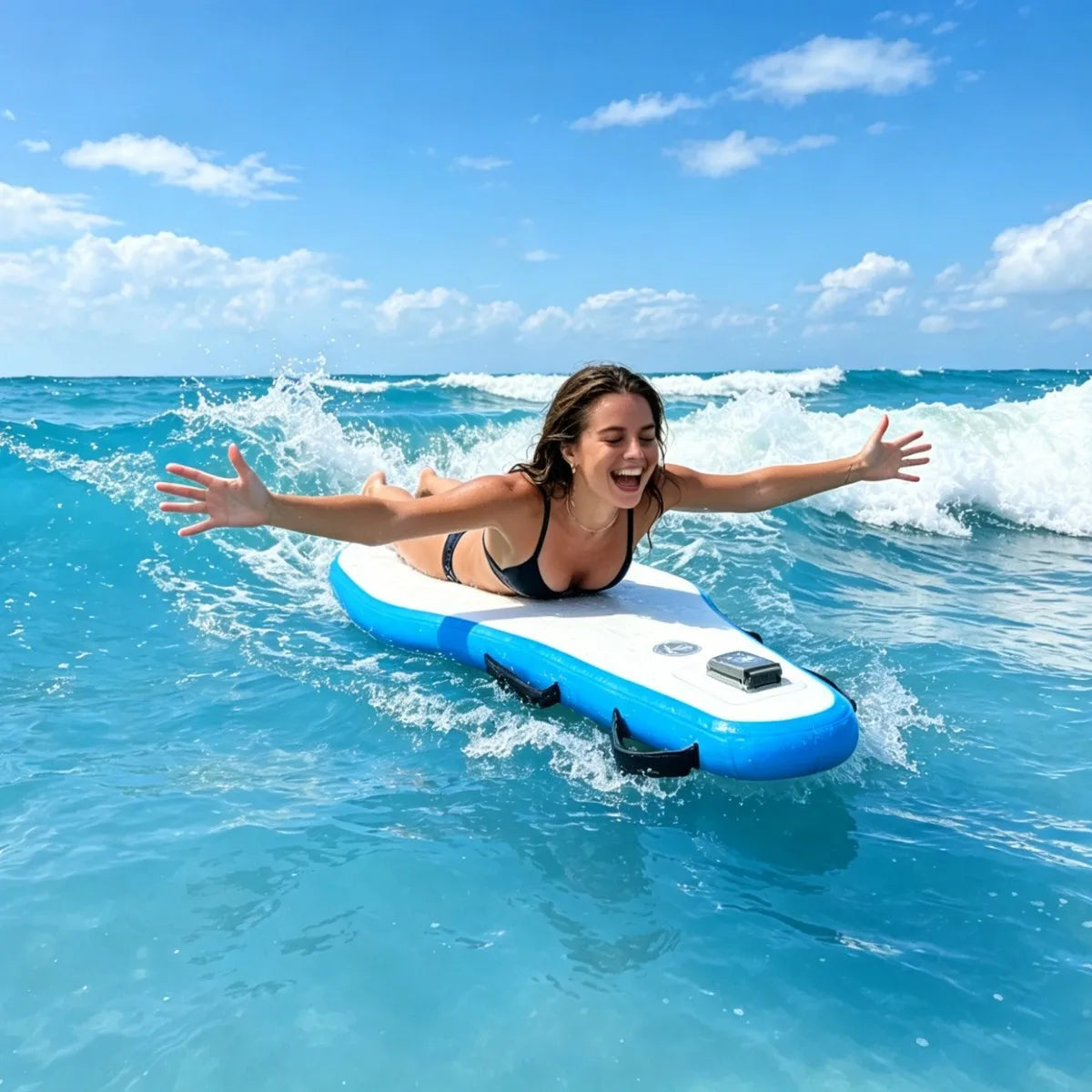 Electric adult inflatable body board, floating, surfboard, pulp board can assist swimming, booster cross-border special supply