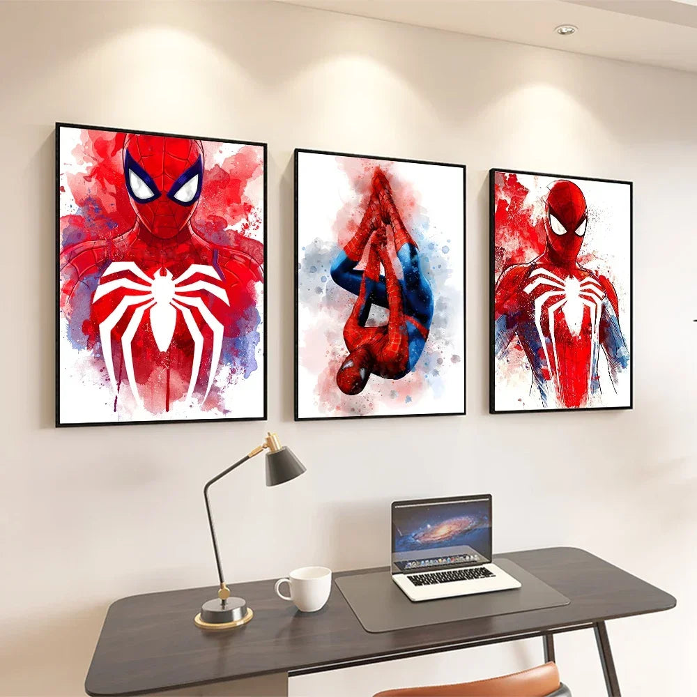 1pc Frameless Canvas Painting SpiderMan Marvel Movie Style Wall Art Posters Superhero Home Decor Canvas Painting Mural Prints