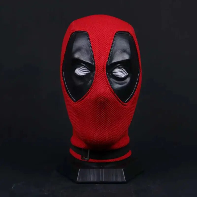 Marvel Deadpool Silicone Headset Cover Knitted Face Mask Cosplay Prop Halloween Funny Dress Up Accessories Adult Party Gift