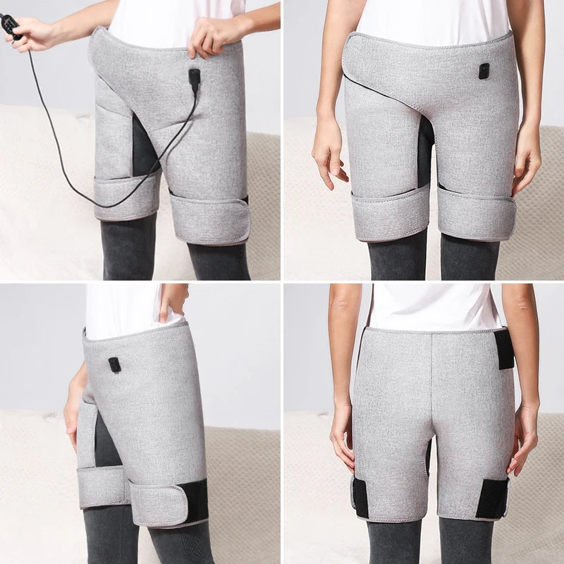 Red Light Hip Heating Support Electric Heated Massager Vibration Thigh Buttock Muscle Relaxation Relief Pain Helpful for Sleep