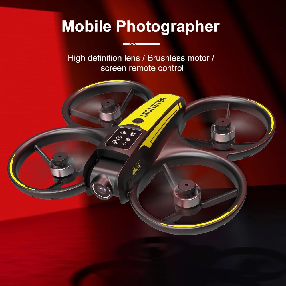 The new drone features a 4.5-inch display screen, one-click rolling, and dual-camera optical flow intelligent positioning