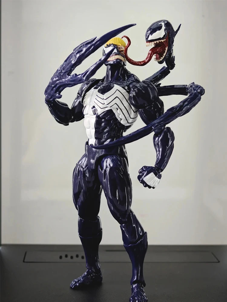 In stock NEW Mess Toys Venom Lethal Neighbor Spider Man Symbiotic Black Suit Messtoys Spiderman Anime Action Figure Model toys