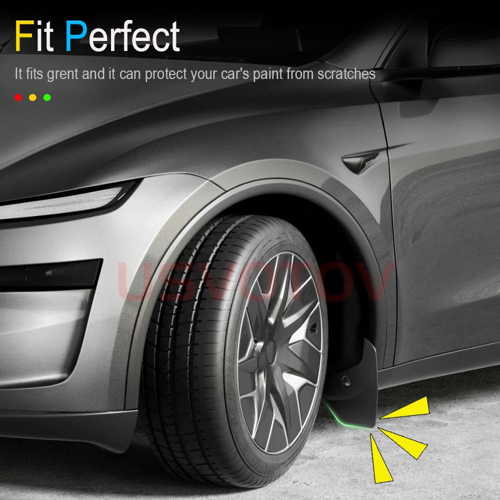 Protect Paint Mud Flap for Tesla Model 3 Y YL Accessories 2025 2026 Mud Flaps Tire Splash Guards All Weather Mudflap Accessories