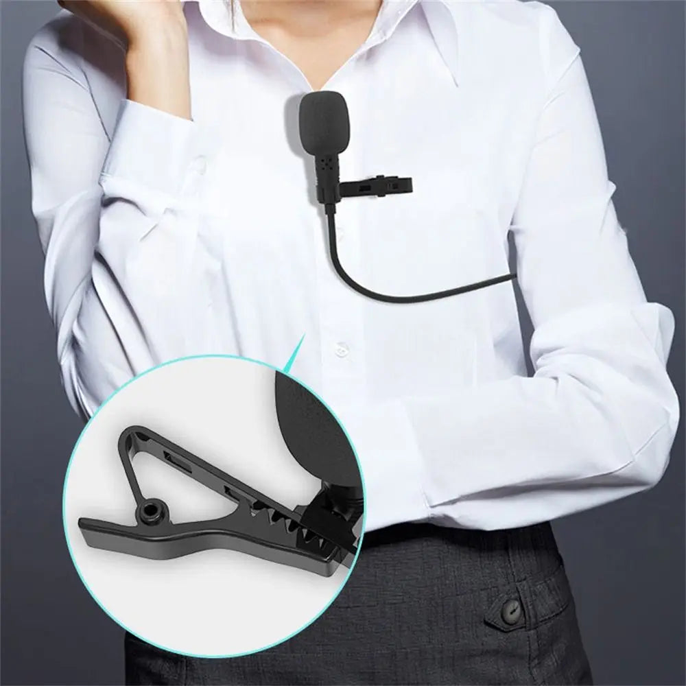 Capture crystal-clear audio with this small clip-on microphone—featuring mobile phone compatibility, noise reduction, and perfect for live broadcasts and voice recording!