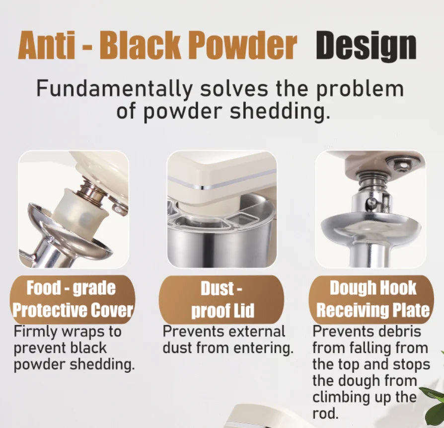 SUNATUR 5.5L New Planetary Stand Mixer Chef Machine Household Automatic Dough Kneading Home Appliance Professional 220V