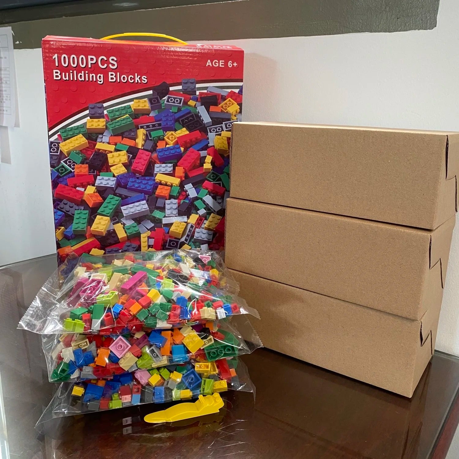 500-1000 DIY creative building blocks bulk set Urban Classic building blocks Assembled birthday gift children's educational toys