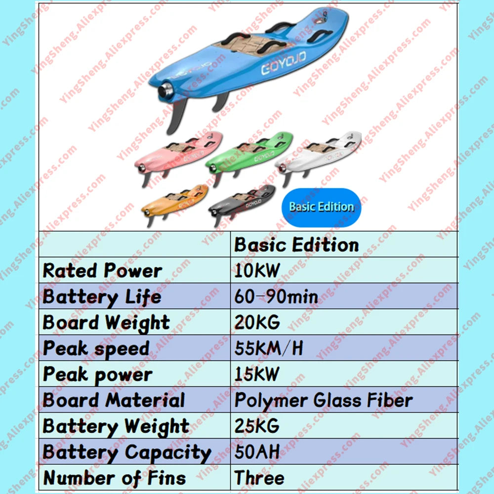Carbon Fiber Water Electric Jet Surfboard For Adult with10kw High Speed Surfing Electric Jetboards With3 Tail Smart Water Scoote