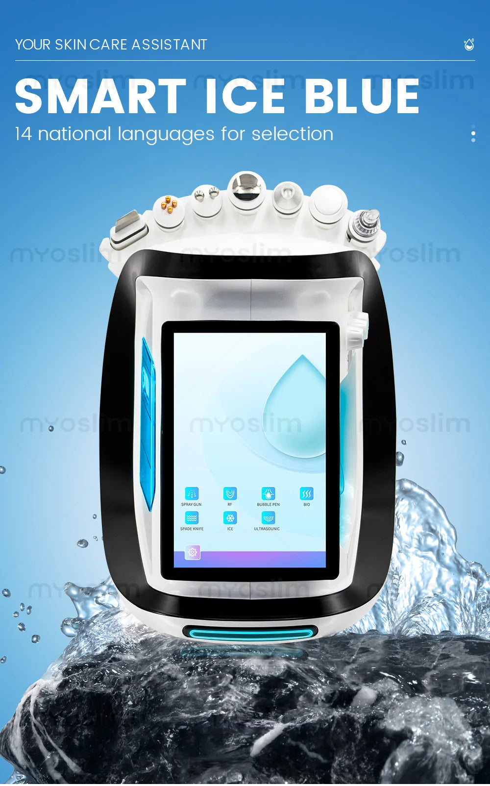 Transform your skincare routine with the 7-in-1 multifunctional beauty machine. Deeply cleanse the skin, remove acne, brighten and whiten, exfoliate, and combat the signs of aging for a revitalized and glowing complexion.