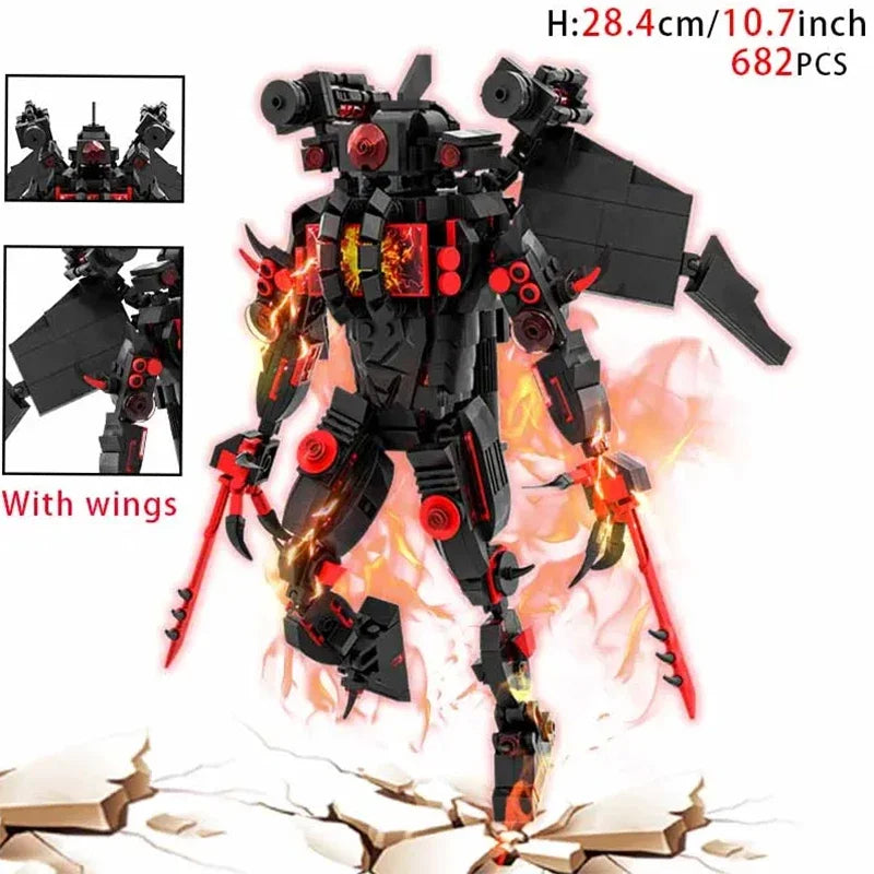 Moc Skibidi Toilet Action Figures Model Building Blocks Camerman Titan Speakerman Surveillance Man TVMan Boys Toys For Kids Gift