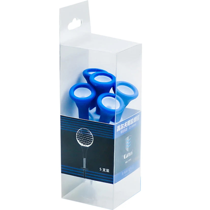 New Blue Plastic Golf Tees Height can be adjusted freely More Durable Golf Plastic Tees Golf Accessories For Golfers 5pcs/box