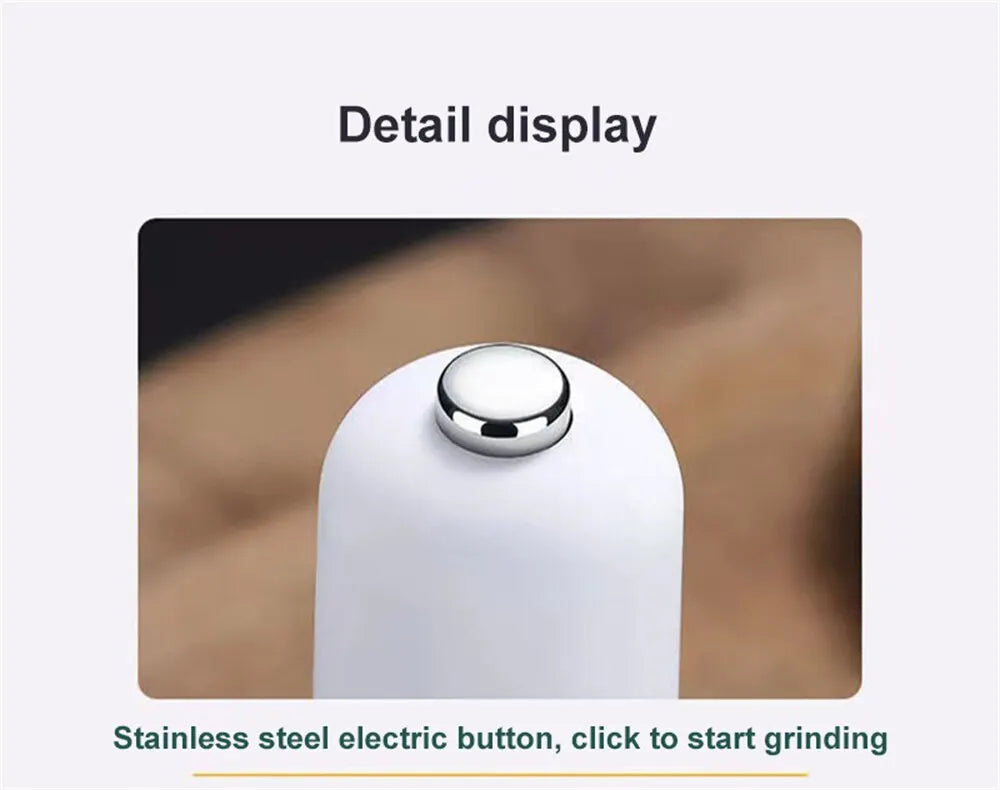 Season with precision using this electric automatic salt and pepper mill—featuring LED light and adjustable coarseness for perfect flavor every time!