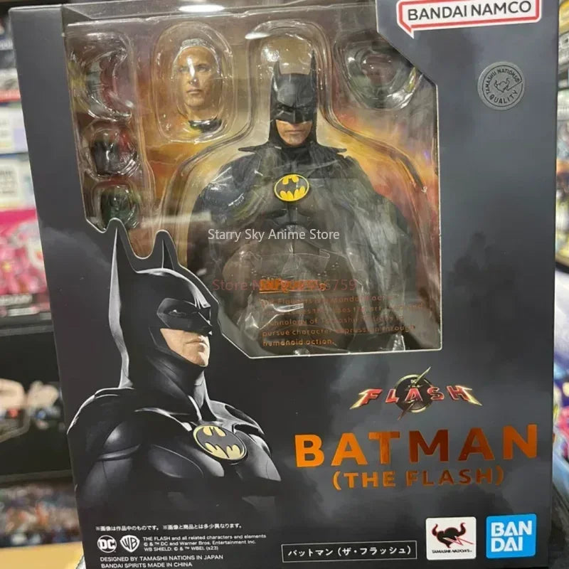 Bandai Shfiguarts The Flash Michael Keaton Batman Bruce Wayne Anime Figure Shf Action Model Toy Collectible Model Gift