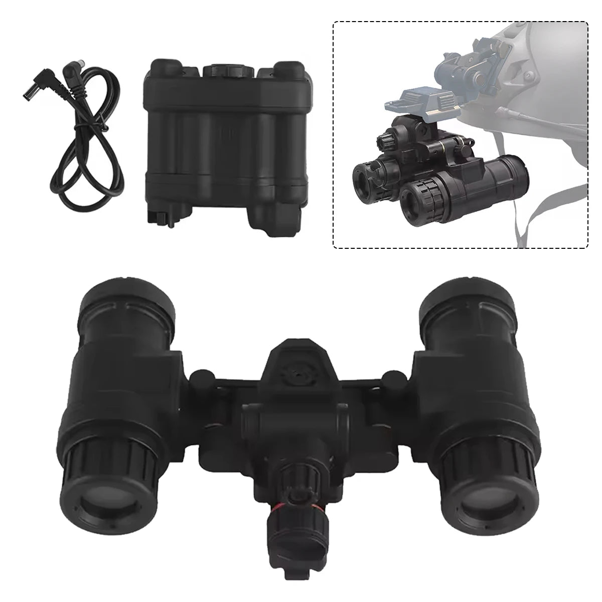 Tactical AN/PVS31 Night Vision Goggles Dual-Tube Binocular NVG Dummy Props Helmet No Function Model with L4G24 Helmet Mount