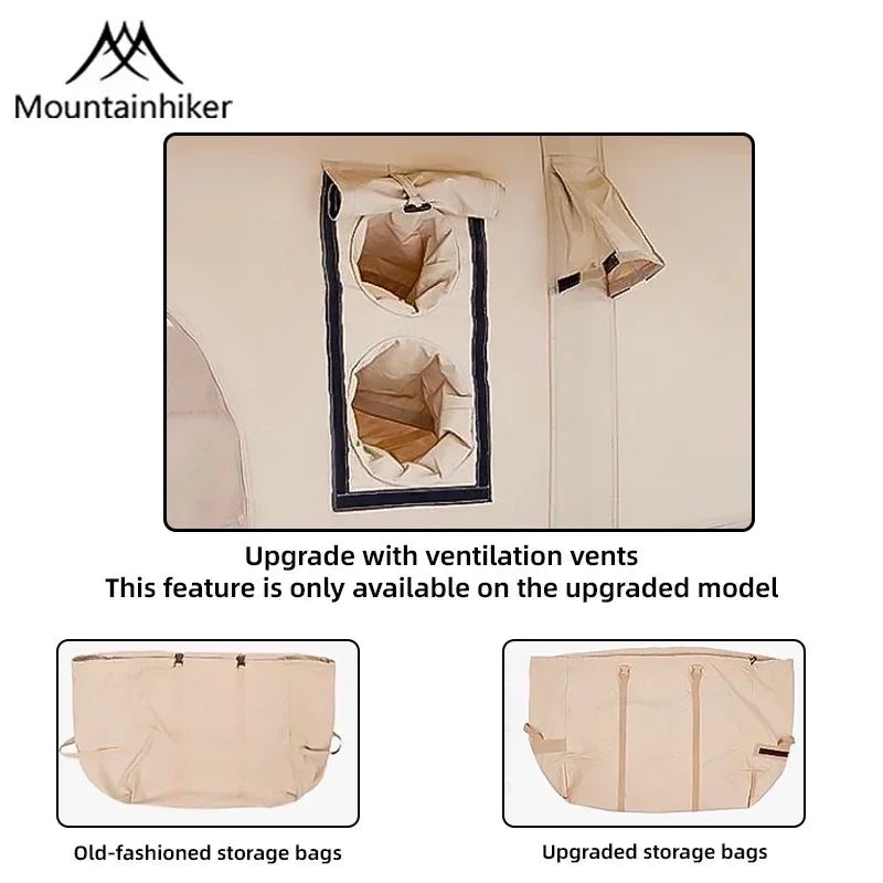 12m² The MOUNTAINHIKER Inflatable Tent, Equipped with Storage Bags and An Air Pump, Is Ideal for Outdoor Hiking Activities Tent