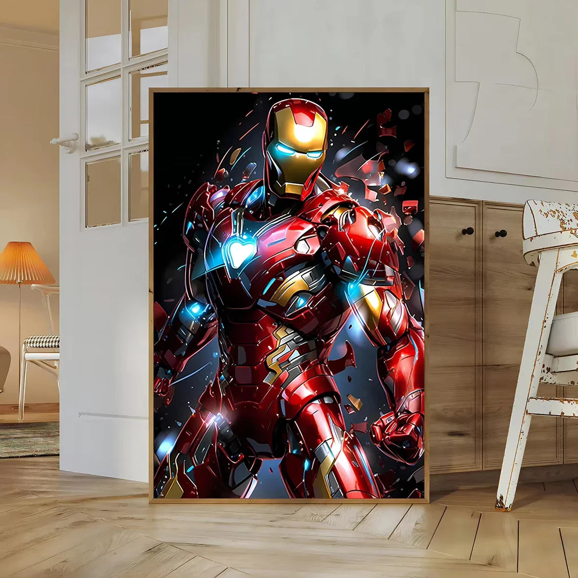 1PC frameless, Paintings Avengers Poster Print Marvel Movie Figures Decor Iron Man Wall Art Canvas Painting Superhero Kid