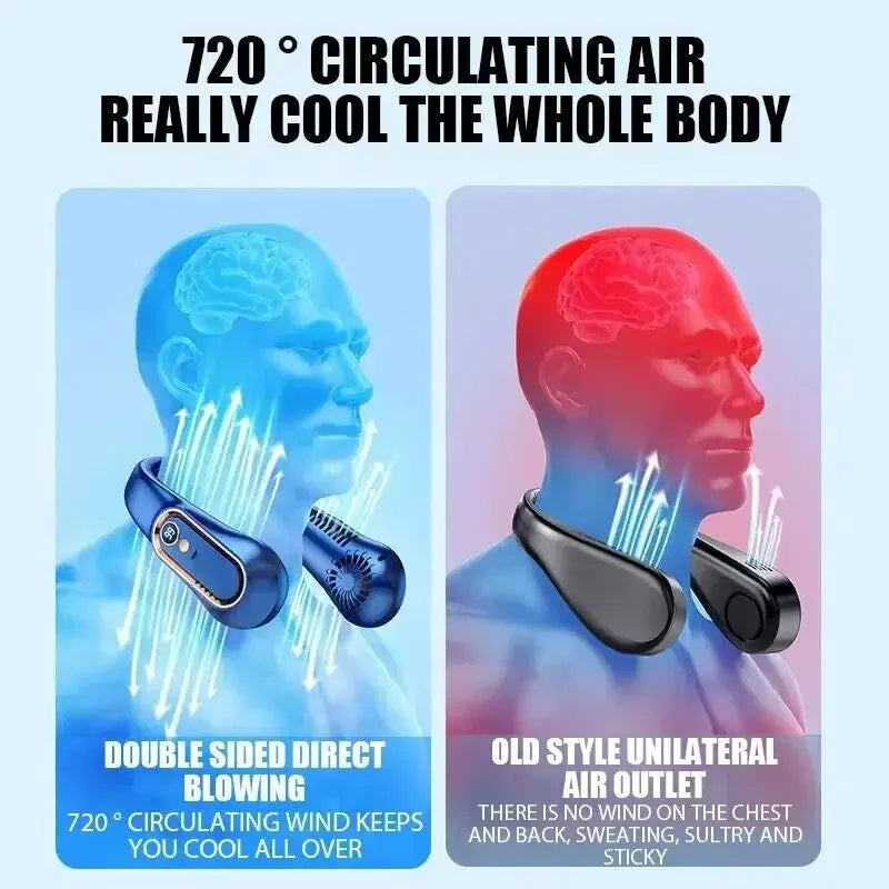 Portable neck fan