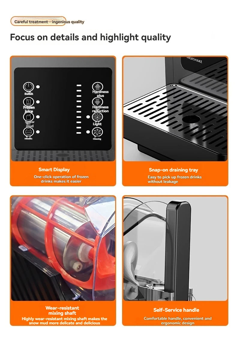 Snow Melting Machine Small Household Cold Drink Slush Machine Milkshake Commercial Stall Ice Sand Snow Cold Drink Machine