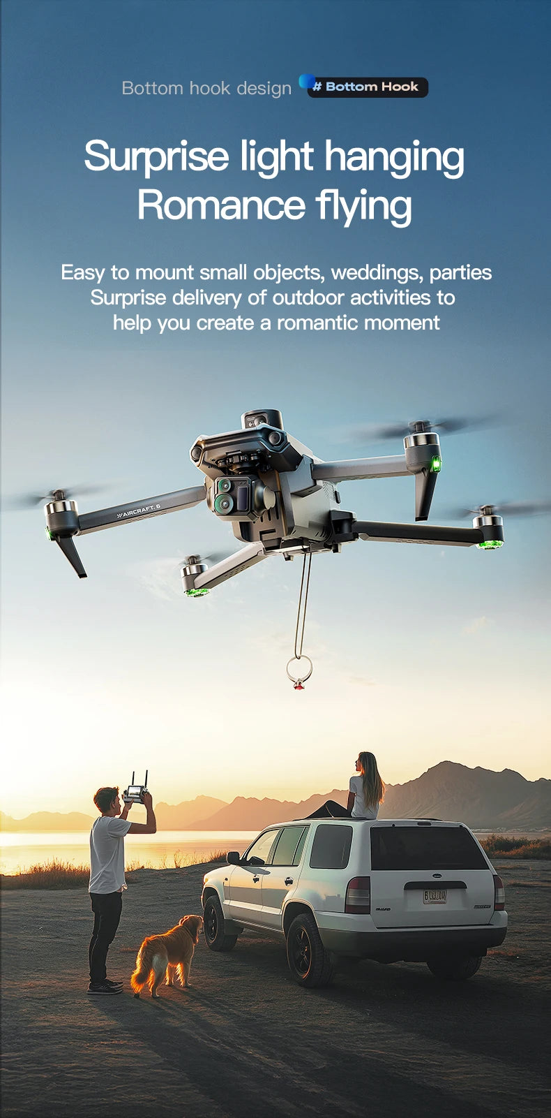 2025 New Wing 6 drone professional aerial photography HD 8K With Screen Remote Control Aircraft 20 Kilometer Obstacle Avoidance