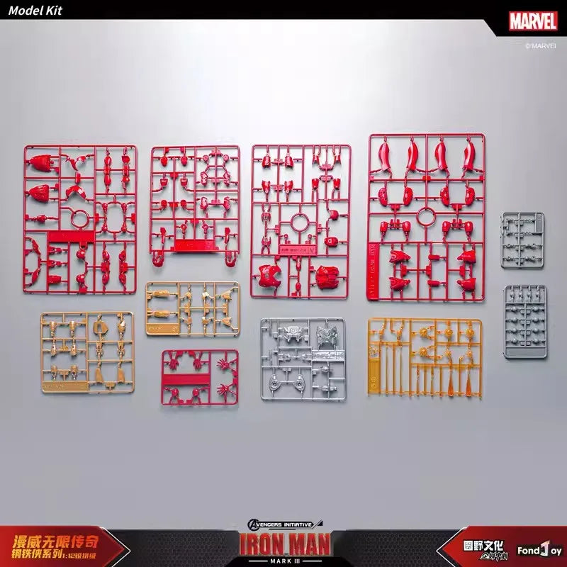 Fondjoy Action Figures Marvel IronMan MK3 Assemble Toys Model 1/12 Scale ABS Material Table Ornaments Boy Birthday Gifts Toys