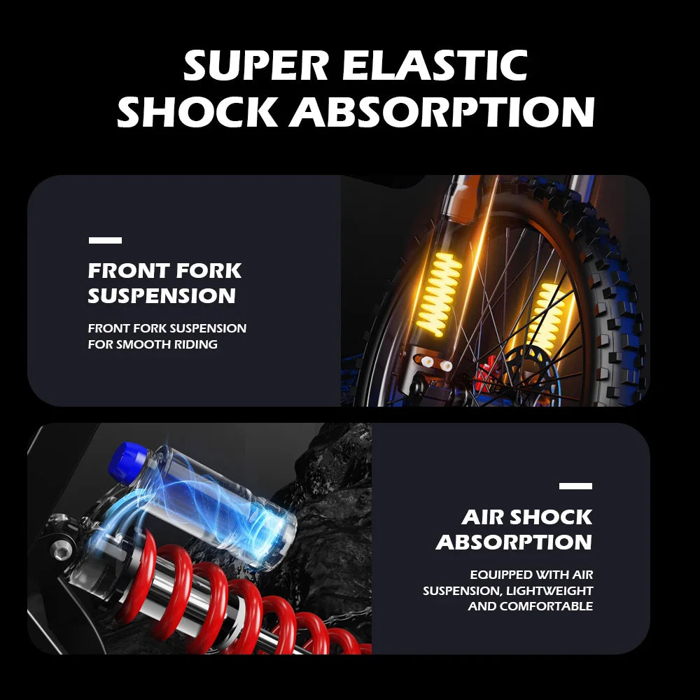 EKXBIKE TX1 Electric Motorcycle 80Km/h 6000W Peak Motor, 60V30AH Lithium Battery, Adult Off-Road Electric Mountain Bike