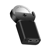 Black rechargeable battery adapter
