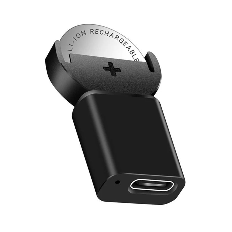 Black rechargeable battery adapter