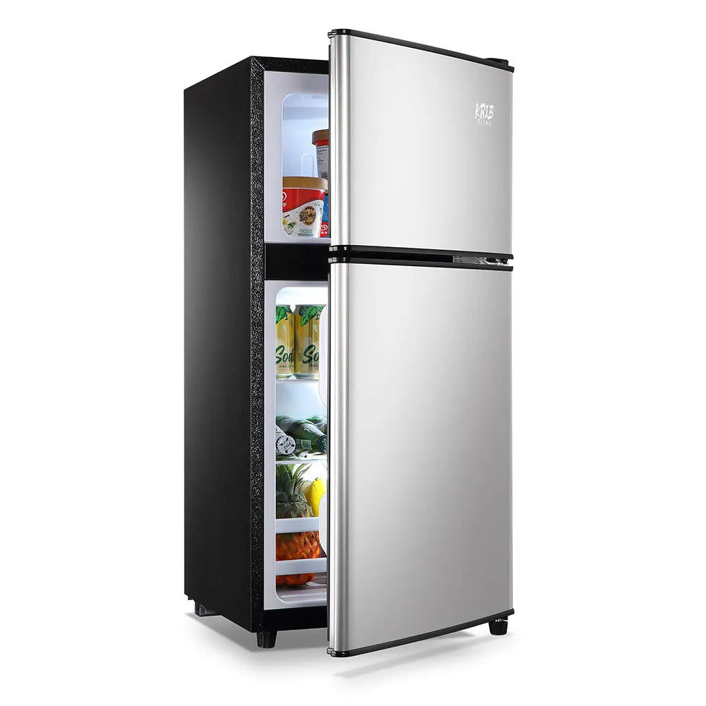 Mini Fridge with Freezer, 2.9 Cu.Ft Small Fridge, Energy Saving, Low Noise,7 Adjustable Thermostat, Double Door  Refrigerator