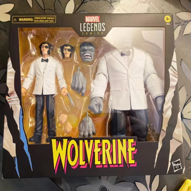 Hasbro Marvel Legends X-Men 50th Anniversary Wolverine Grey Hulk 2-Pack 6" Poseable Action Figures Comics Collectible Toy Set