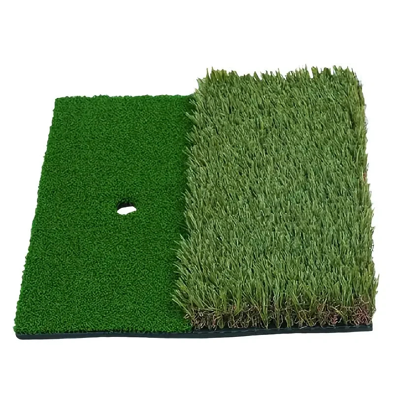 Golf Hitting Mat Artificial Turf Golf Practice Mat with Tee Hole Portable for Training Swing & Chipping in Backyard, Garage, Bas
