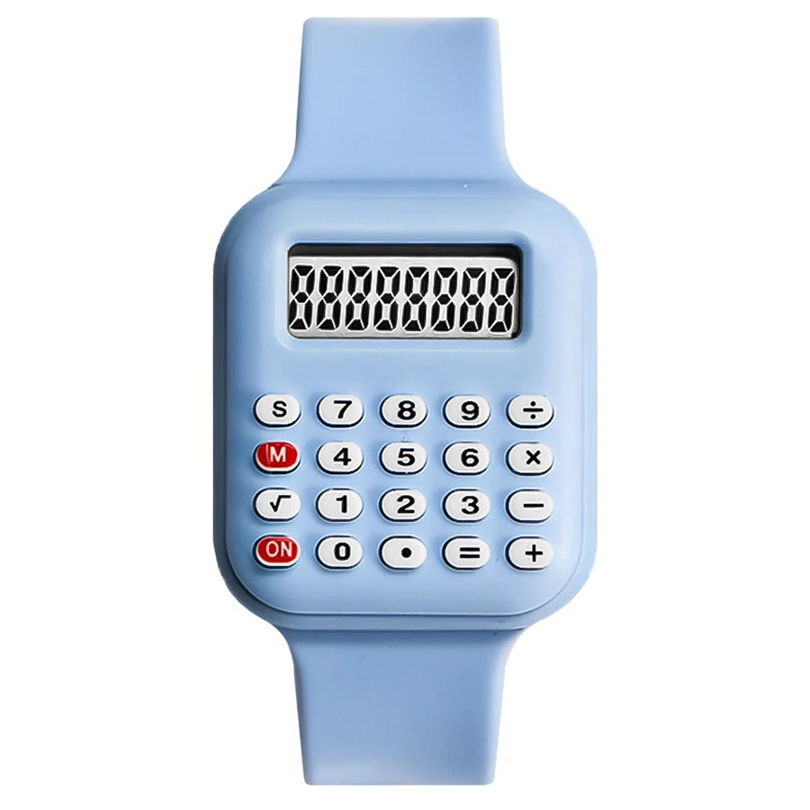 Creative Calculator Watch Cartoon LED Digital Kids Watch Fashion Sports Electronic Watch for Boys Girls Kids Student Gift Clock