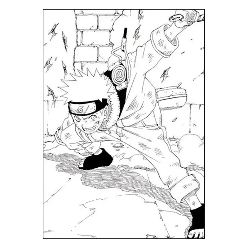 Naruto Decorative Painting Frameless Anime Cartoon Printing Uchiha Sasuke Poster Room Decoration Canvas Mural Holiday Gifts