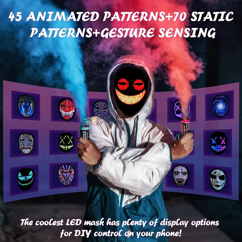 Led Mask with Bluetooth App Control