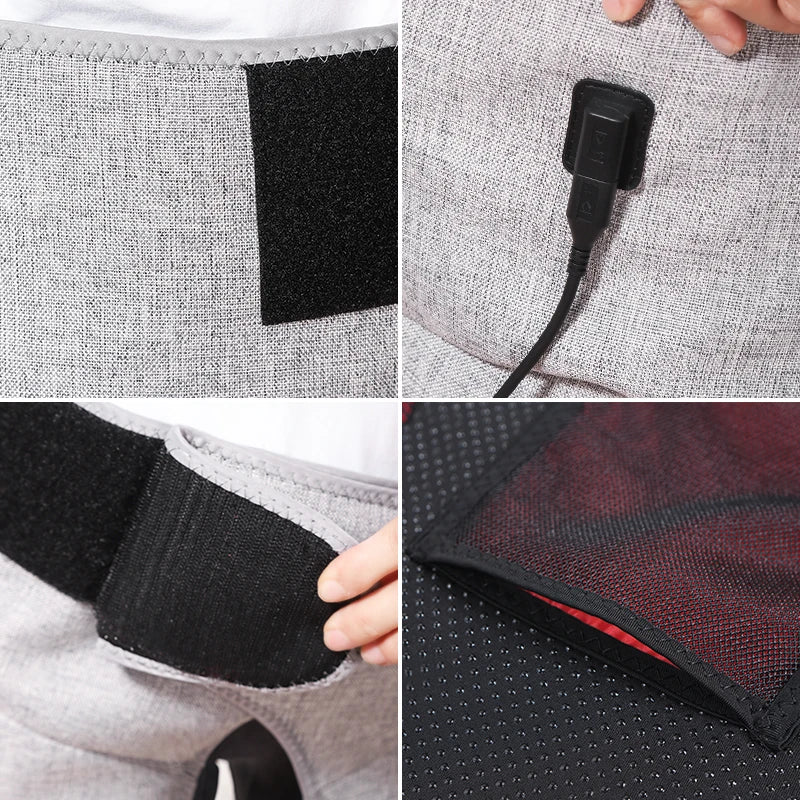 Red Light Hip Heating Support Electric Heated Massager Vibration Thigh Buttock Muscle Relaxation Relief Pain Helpful for Sleep