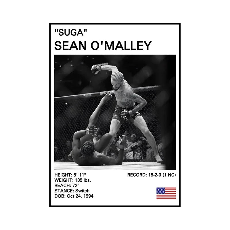 no frame Black and White Boxing Legends Canvas Poster Boxing Inspirational Canvas Painting Print Wall Art for Gym Bedroom Home