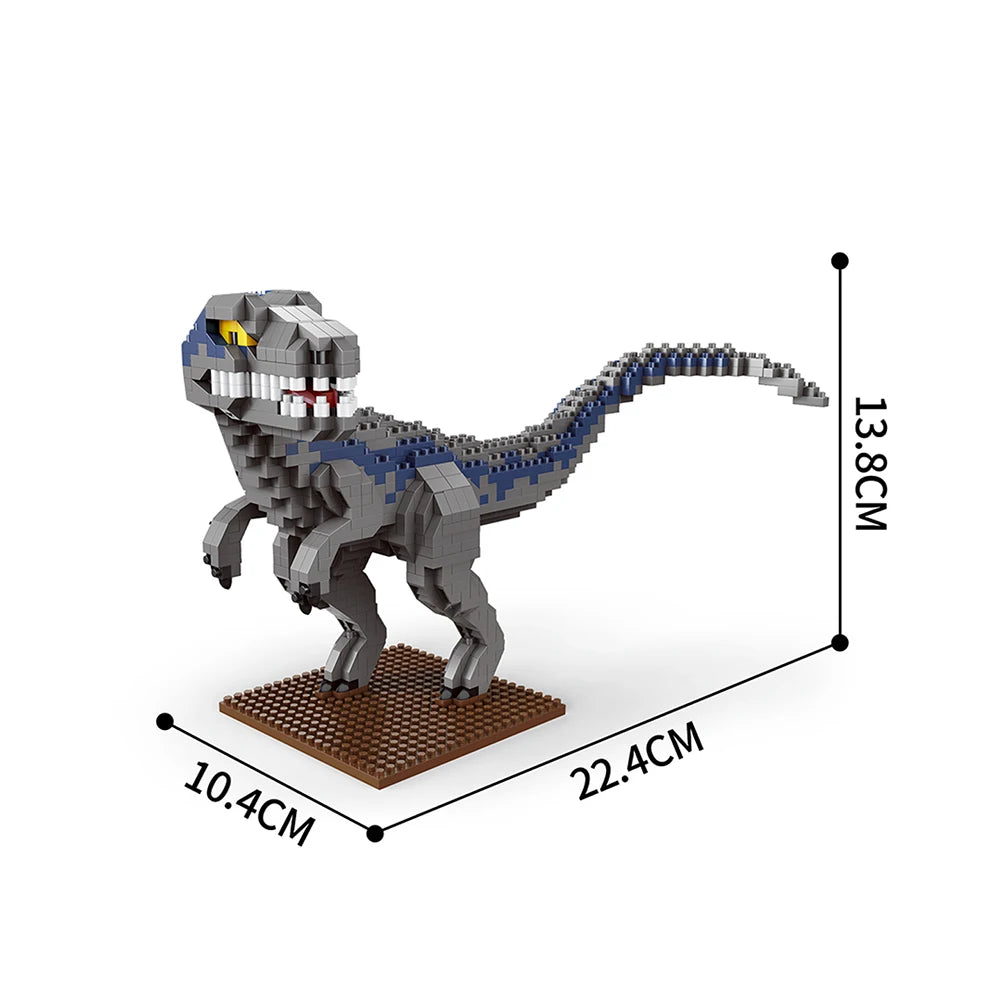 KNEW BUILT Stegosaurus T-rex Micro Mini Building Block Toys-Create Dinosaur Word,Festival Gift for Kids,Puzzle DIY Assembly Toy