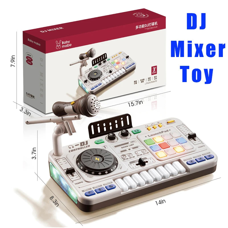 DJ Mixer with Microphone Electronic Piano Keyboard (KIDS)