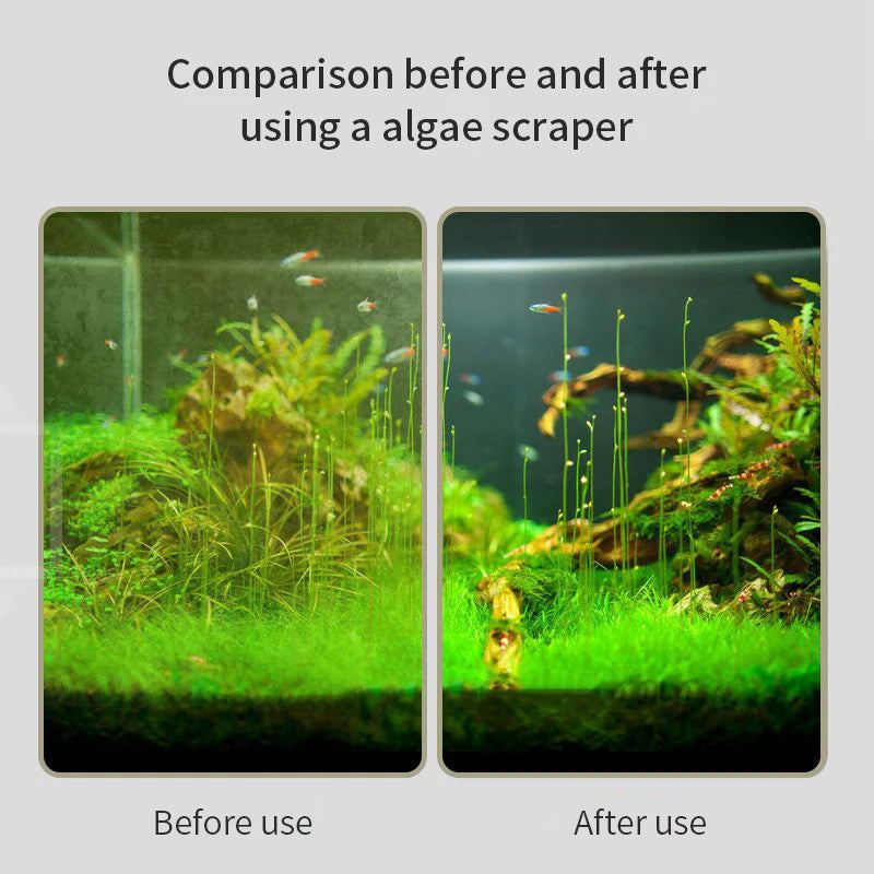 Fish Tank Brush Long Handle Brush Double-sided Cleaning Brush Aquarium Cleaning Tools