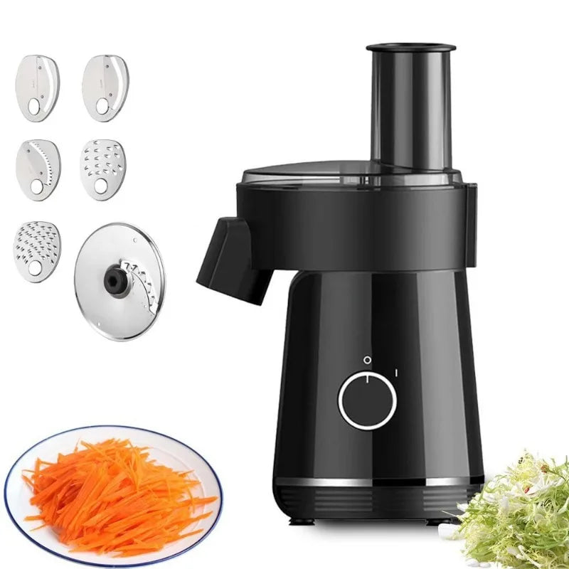 Electric vegetable cutter European standard 200W six-in-one multi-functional shredding and slicing household kitchen food