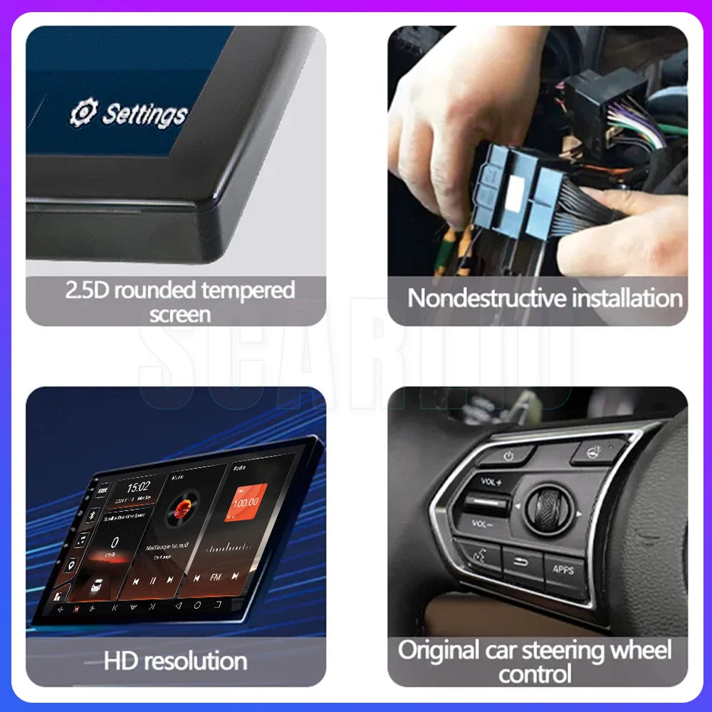 For Smart Fortwo 451 2005 - 2010 2010-2015 Multimedia GPS Navigation DSP RDS 4G SWC CarPlay 2Din 9inch Android Auto Car Radio