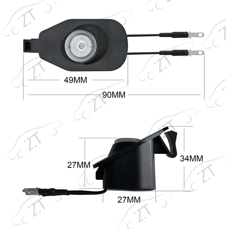 For Ford Mustang 2013-2022 Side Rearview Mirror Welcome Icon Lights HD LED Projector Ghost Shadow Lamp Modification Never Fade