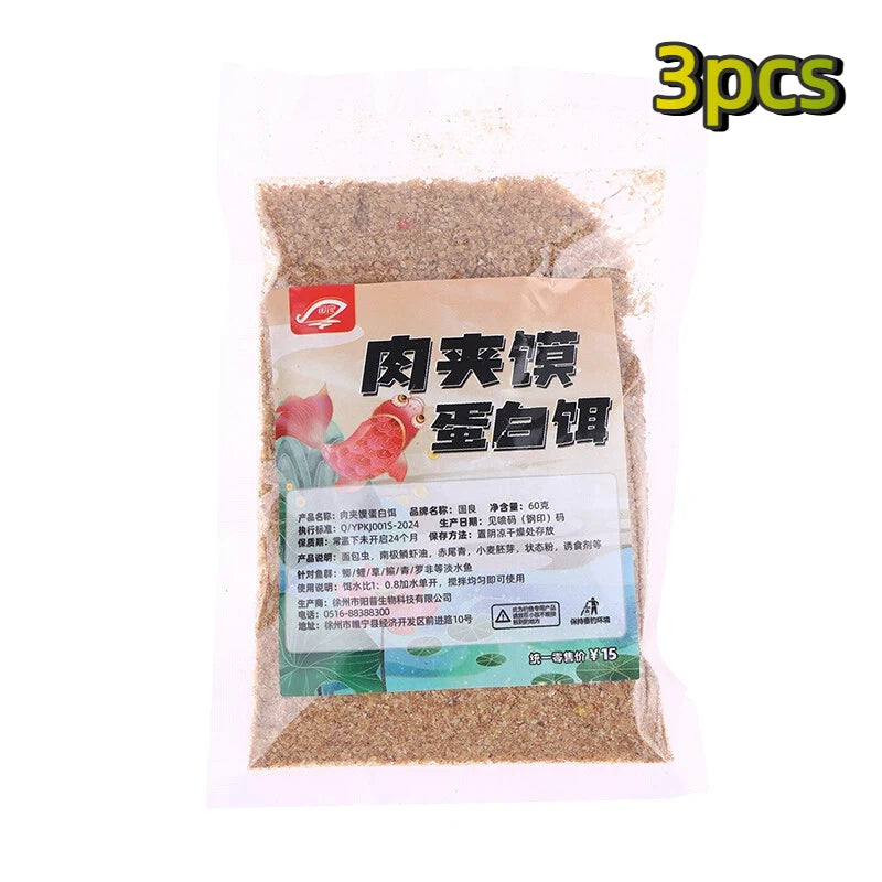 Natural Bait Processed Fishing Food Strong Flavor Groundbait Attractant Additive Scent Feed For Carp Crucian Catfish