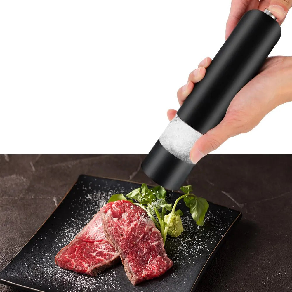 Season with precision using this electric automatic salt and pepper mill—featuring LED light and adjustable coarseness for perfect flavor every time!