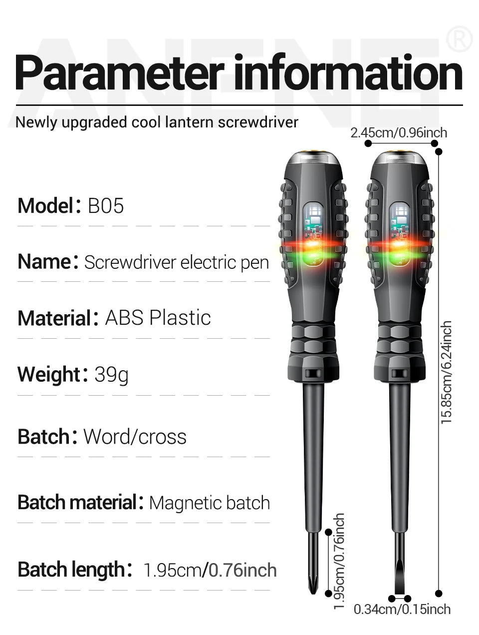 Quickly and safely test electrical circuits with this multifunctional electrician test screwdriver—AC non-contact induction pen for accurate voltage detection!