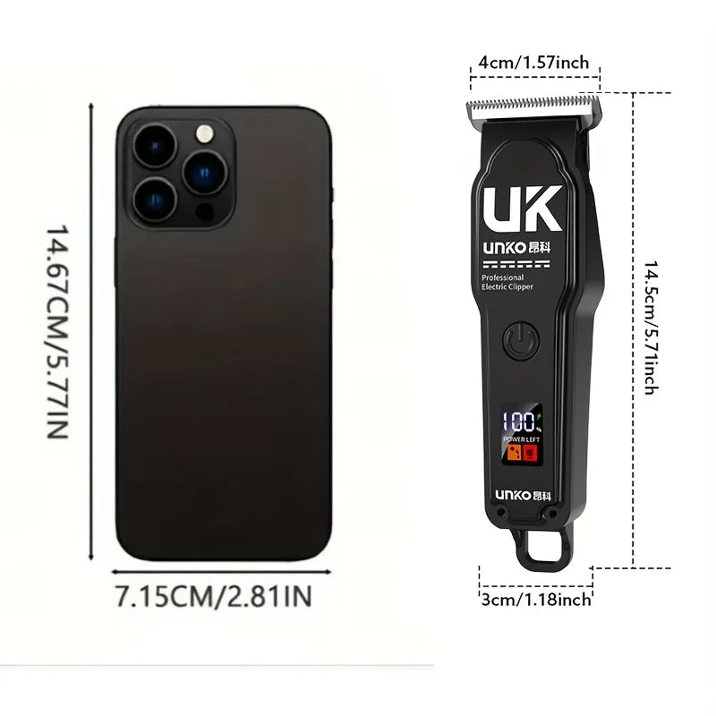 Professional T Blade Hair Clipper for Men Cordless Electric Trimmer LCD Display Beard Trimmer USB Rechargeable Barber Cutting Ma