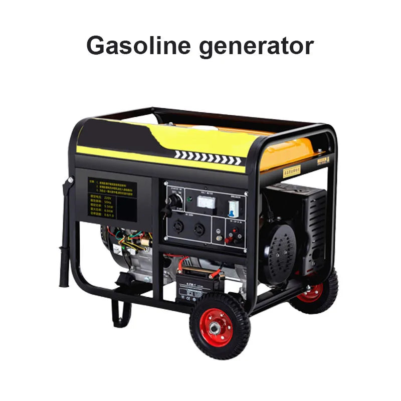 Reliable and powerful, this high-power household gasoline generator is perfect for flood control and disaster relief—featuring both manual and electric start with 220V output for essential backup power!